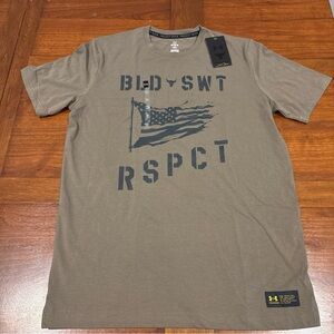 Under Armour Project Rock Veterans Day BSR T-Shirt Mens Size med Green 1386930